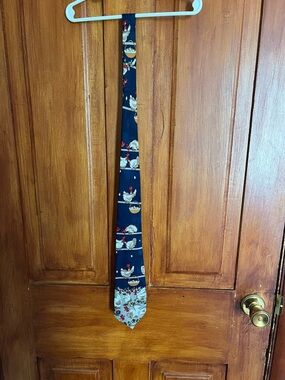 Dimoda Navy Novelty Men's Tie with Rooster Motif